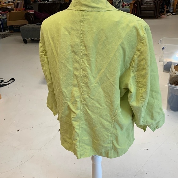 Coldwater creek silk linen blend plus size open blazer jacket - Picture 2 of 7